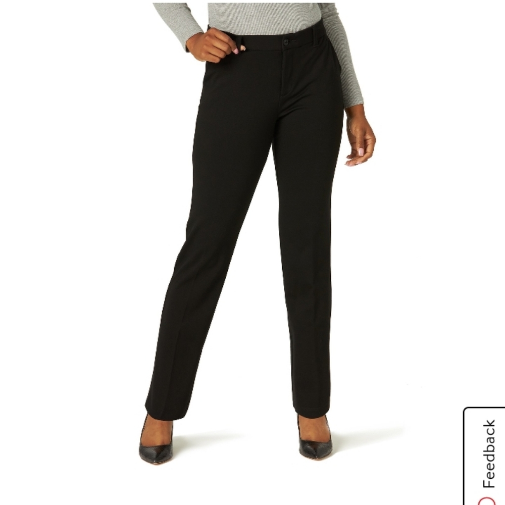 LEE'S  BLACK COMFORT WAISTBAND, SIZE 14 PETITE